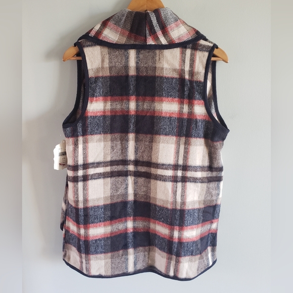 ALTAR'D STATE Plaid Open Waterfall Sweater Vest S - Picture 6 of 11